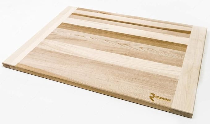 Richelieu Extra Large 22" x 16" x 3/4" Canadian Maple Rectangular Pastry Cutting Board, Ideal for for cutting roasted meat, fruit, or vegetables