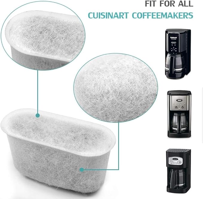 KEEPOW Reusable Coffee Filter Replacement 14 cup Compatible with Cuisinart DCC-3200 DCC-1200 Coffee Maker, Gold Tone Coffee Filter Basket 10 12 14 Cup, 1+6