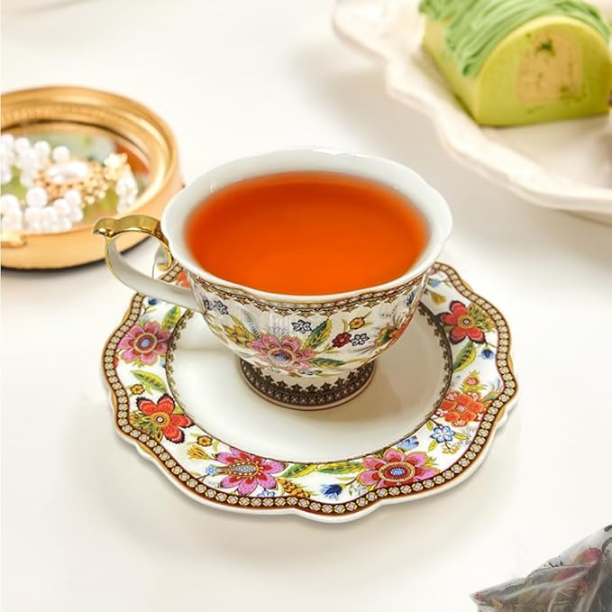 XIEJINJI Rose Black Tea - 40 Tea Bags, Natural Dried Rose and Black Tea Blend, AROMATIC & SMOOTH, Eco-Conscious Tea Bags, Enjoy Hot or Iced
