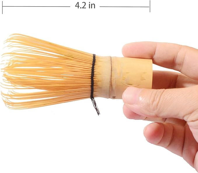 ARTDOU Golden Bamboo Matcha Whisk Japanese Chasen – Traditional Green Tea Powder Stirrer for Preparing，Matcha Latte,Iced Matcha 茶せん 100本立