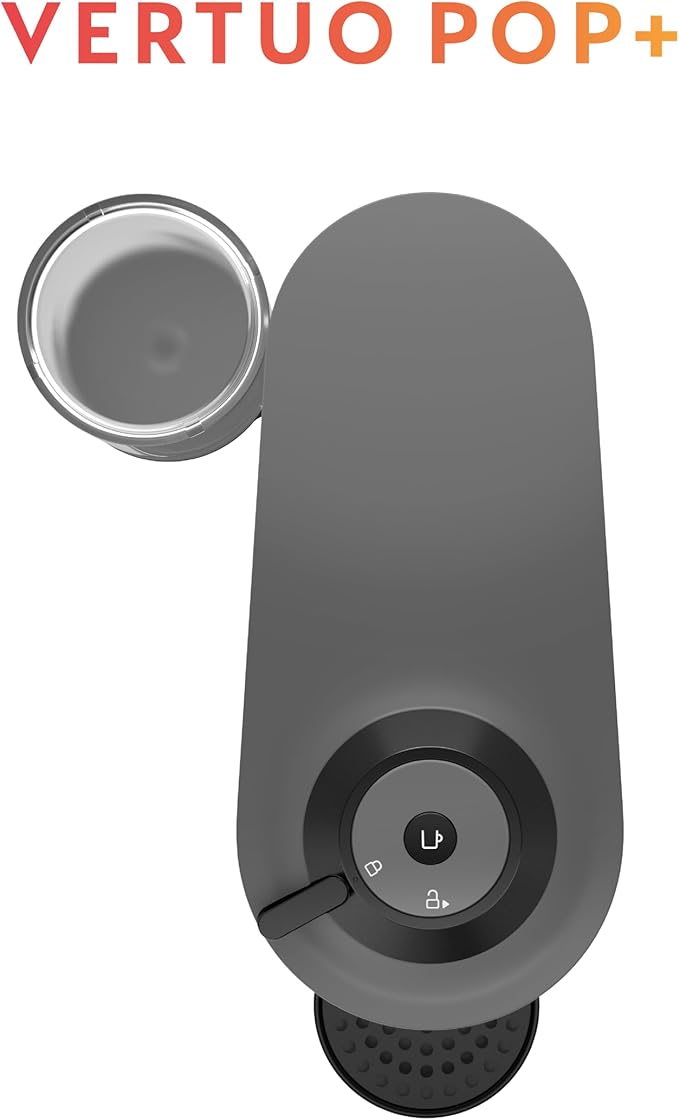 Nespresso Vertuo Pop+ Coffee and Espresso Maker by Breville with Milk Frother, Dark Grey