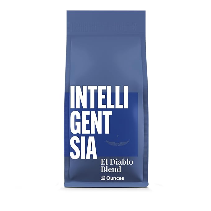 Intelligentsia Coffee, Dark Roast Whole Bean Coffee - El Diablo Blend 12 Ounce Bag