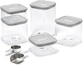 Caraway 14-Piece Glass Airtight Food Storage Containers with Lids – Non-Toxic, BPA-Free Kitchen Storage Containers – Stackable, Space-Saving Airtight Containers for Dry Goods and More - Gray