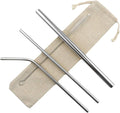 Gugrida Metal Straws Stainless Steel Straws 8.5" Drinking Straws Reusable 3 Set - Ultra Long Muti Color-Cleaning Brush for 20/30 Oz for Trail Tumblers Yeti RTIC SIC Ozark (2 Straight|1 Bent|1 Brush）