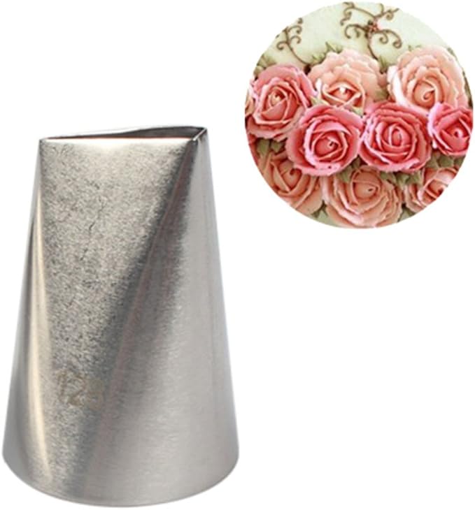 5 piece Stainless Steel Rose Flower Piping Tips Piping Nozzles Cake Decorating Supplies Cookies Cupcake Icing Decorating Supplies Decorating Kits Frosting Icing Tips Baking Set Tools #4
