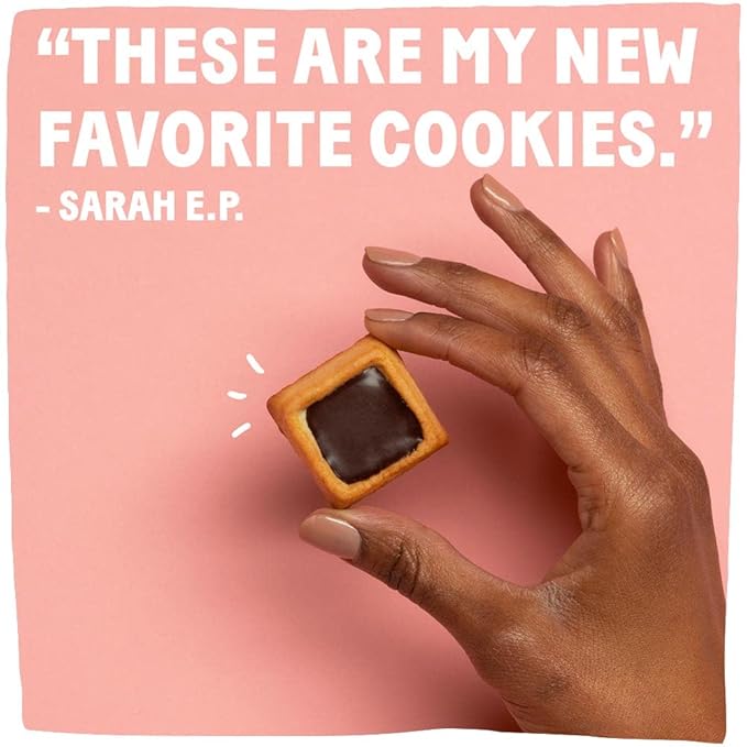 Michel et Augustin Cookies, Individually Wrapped Snacks, Gourmet Dark Chocolate & Sea Salt Shortbread, 15 French Butter Cookies