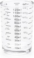 BCnmviku Measuring Cup Shot Glass 4 Ounce/120ML Liquid Heavy High Espresso Glass Cup Black Line (1, Black)