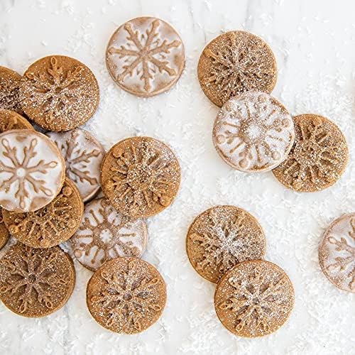 Nordic Ware Snowflake Cookie Stamps, 3-inch rounds, Silver