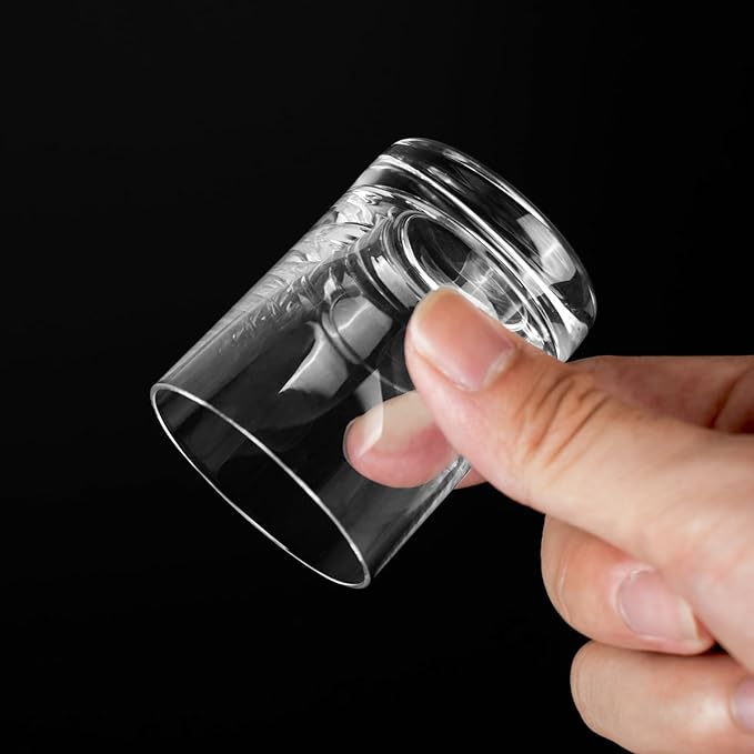 KAMMAK Shot Glasses Set of 2, 60ml/2oz Clear Espresso Shot Glass with Heavy Base for Bar Restaurants Home, Small Whiskey Shot Glass for Vodka, Whiskey, Tequila, Spirits & Liquors