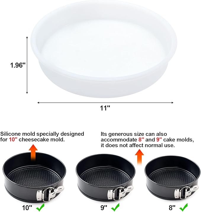 Springform Pans, Cheesecake Pan Protector, Springform Pans Accessories,Prevent Water From Entering the Cake Plate, Compatible With 10 -inch Round Cake Plates