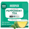 HANDPICK, Peppermint Tea, Eco-Conscious Tea Bags - 100 Count | Caffeine Free, Non-GMO | Minty, Fresh & Cool flavor | Direct From Source