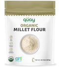 Quay Naturals Organic Millet Flour 2lb | USA-Grown & Milled | Stone-Ground, Gluten-Free, Non-GMO | Vegan, Paleo, High Fiber