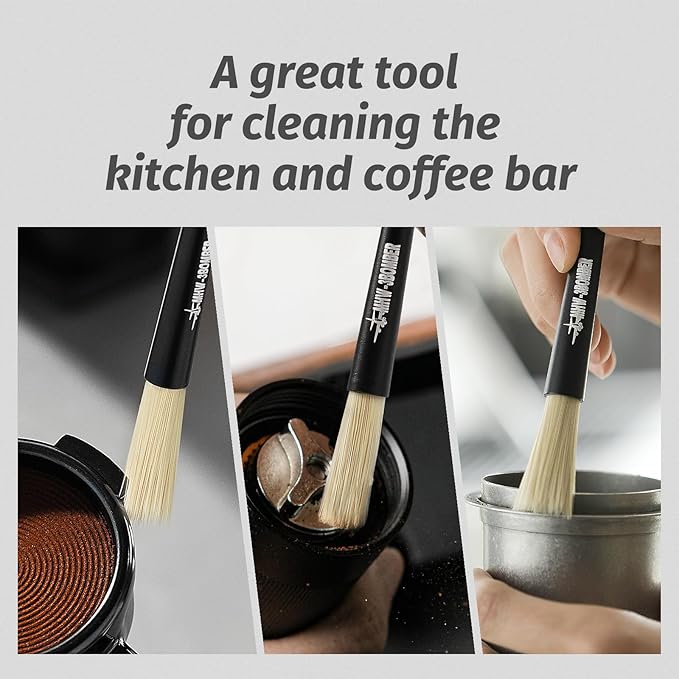 MHW-3BOMBER Coffee Grinder Air Blower and Espresso Cleaning Brush Set, Slim Kitchen Brush, PVC Air Duster and Aluminum Alloy Brush Kit for Grinder, Lens, Keyboard, Coffee Powder Cleaning Tool CS7089