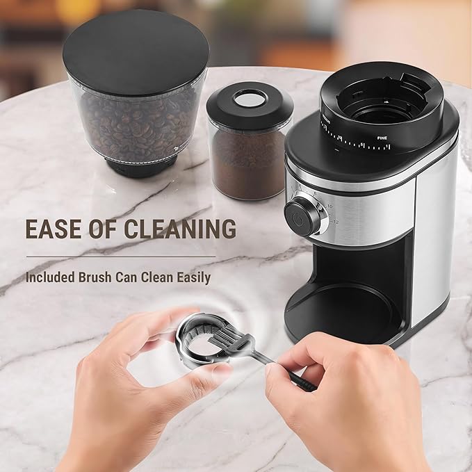 Coffee Grinder, Electric Conical Burr Grinder with 30 Grind Settings for 2-12 Cups, Adjustable Burr Mill for Home Use