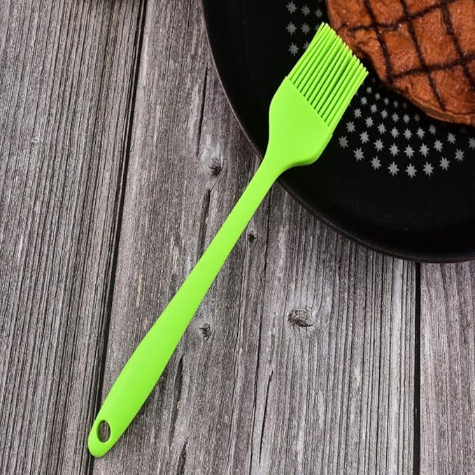 Silicone brush, Oil Brush for BBQ Kitchen Cooking Baking and Grilling (7 PCS,black)