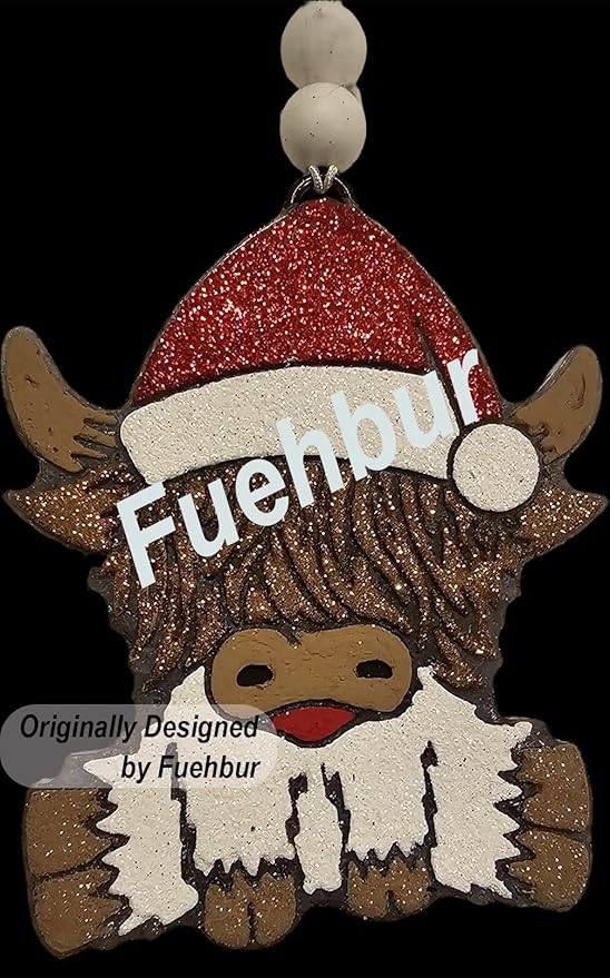【300+ Design Optional】 Fuehbur Baby Highland Cow Car Freshies Silicone Mold - Air Freshie - Aroma Bead Freshener - Candle Soap Mould - Oven Safe