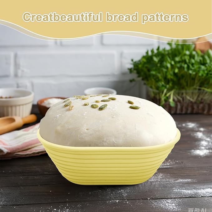 Silicone Banneton, Sourdough Bread Baskets (Set of 5, 6.5 Inch), Mini Oval Proofing Bowls, Bread Making Baking Supplies, Banneton proofing basket for Sourdough Baking