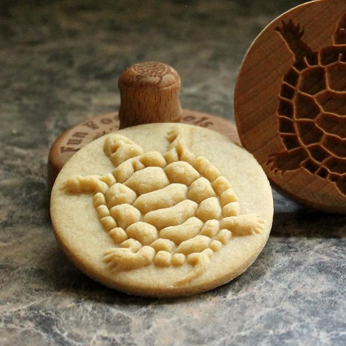 Wood Cookie Stamp, 2.5 Inch (Turtle CS-006)