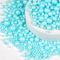 Blue Pearl Sprinkles for Cake Decorating, Edible Baking Candy, 150g/5.29oz Mix Size, Cake Topper Decorations, Cupcake, Ice cream for Kid's Birthday Christmas Party Valentine's Day