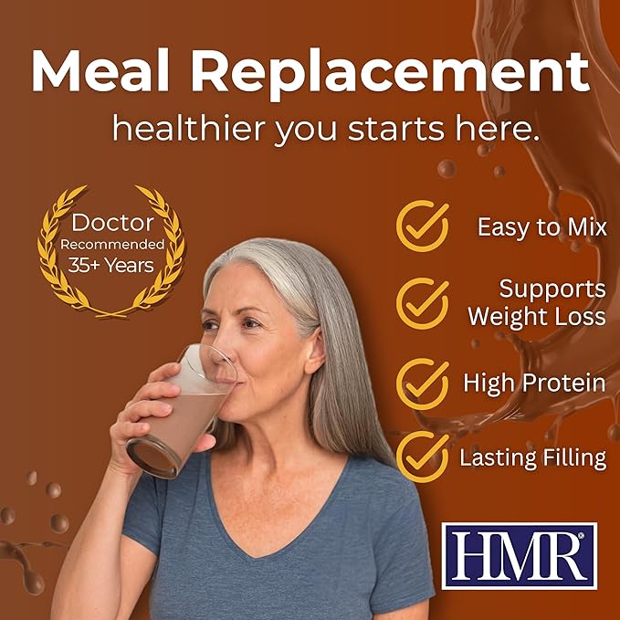 HMR 70 Plus Chocolate Shake & Pudding Mix | Meal Replacement Powder | Lactose-Free | 15g Protein | Easy to Make | Low Calorie (7.35 Ounce (Pack of 3), Chocolate)