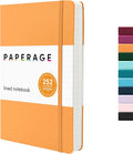 PAPERAGE Lined Journal Notebook, (Marigold), 252 Pages, Medium 5.6 in x 8 in - 100 GSM Thick Paper – Hardcover Journaling Notebook for Work, School & Note Taking