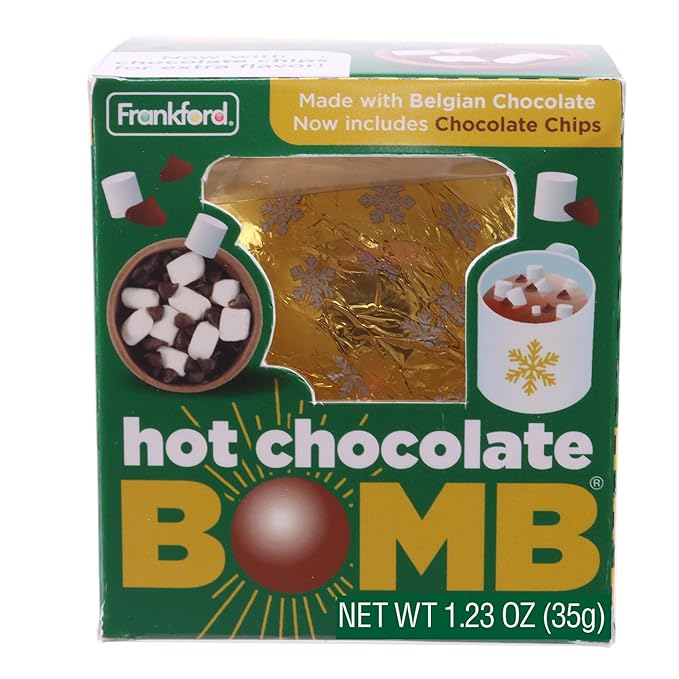 36 Pack Assorted Frankford Hot Chocolate Bombs - 18 Original Flavor, 6 Peppermint, 6 Double Chocolate, and 6 Salted Caramel Belgian Chocolate Hot Cocoa Melting Balls