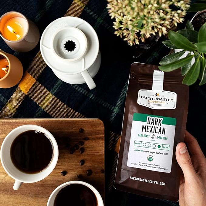 Fresh Roasted Coffee, Organic Mexican | Mold & Myco 3rd Party Tested, USDA Organic, Kosher | Medium Roast 5 lb (80 oz) Ground