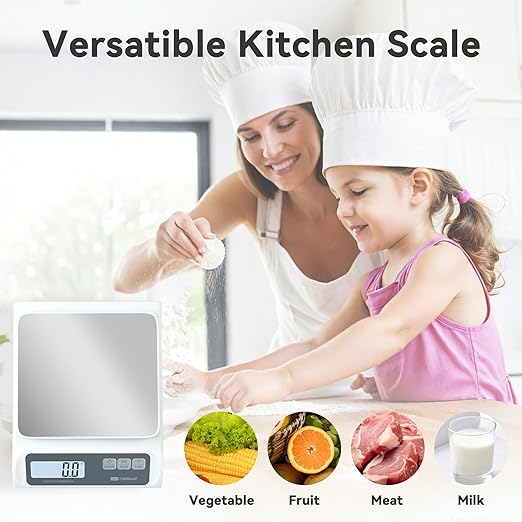 13lb/0.1g Precision Digital Food Scale - Meal Prep Kitchen Baking & Espresso Coffee - Gram Scale with Stainless Steel Platform & LCD Display