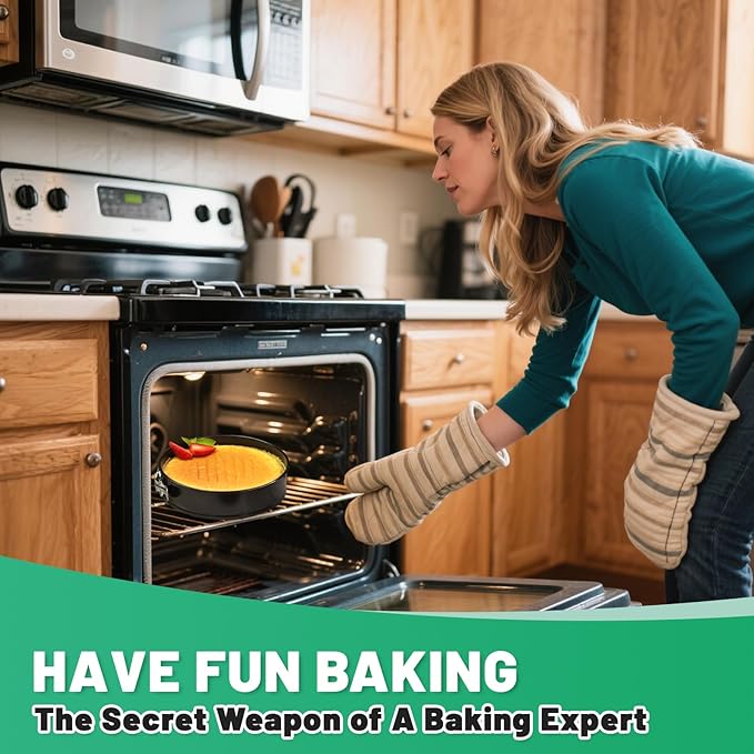 Springform Cake Pan Set,Non-Stick Springform Pans Set of 4 (4, 7, 9,10inches),Leak-Proof Round Cake Pans with Removable Bottom for Baking Cake Pie Pizza and Quiches (Black4)