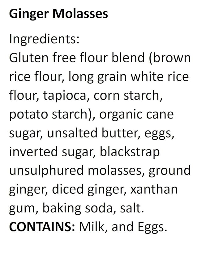 WOW Baking Company Gluten-Free Cookies, Ginger Molasses, 8 Ounce (Pack of 6)