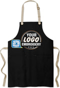 TEEAMORE Custom Embroidered Kitchen Apron Add Your Name Logo Design Cooking Baking Kitchen Chef Apron Gifts