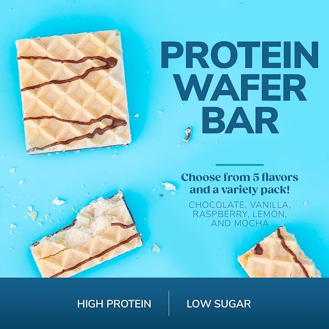 WonderSlim Protein Wafer Snack Bar, Vanilla, 200 Calories, 15g Protein, 0mg Cholesterol (5ct)