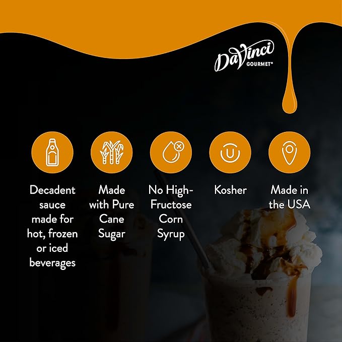 DaVinci Gourmet Sugar Free Caramel Sauce, 64 Fluid Ounces (Pack of 1)