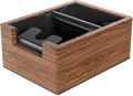 Espresso Knock Box, Coffee Knock Box with Durable Knock Bar and Non-Slip Base, Knock Box for Machine Accessories (Wooden Base)