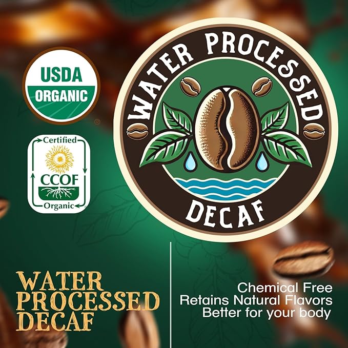 The Bean Organic Coffee Company Water Processed DECAF Milky Way, Medium Roast, Whole Bean Coffee, 5-Pound Bag