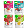 Pol’s Freeze Fresh - 6 Pack Freeze-Dried Fruit Mix – 2x Strawberry, 2x Apple, 1x Strawberry-Banana, 1x Berry Mix (1 Oz Each), No Sugar, Non-GMO, Kosher, Vegan, Gluten-Free
