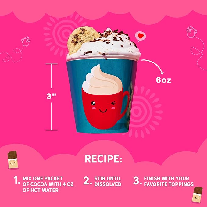 BomBombs, Mini Hot Cocoa Bar, Includes 12 Mini Servings of Gourmet Hot Chocolate Mix in 4 Fun Flavors with Toppings and Hot Cocoa Cups