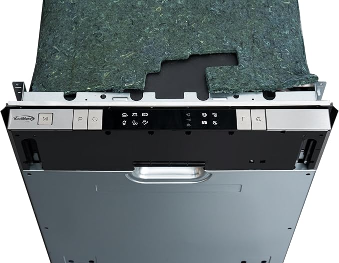 KoolMore KM-DW1852-PR 18 in. ADA Panel Ready with 8 Place Settings 52 DB Dishwasher in Stainless-Steel, UL and Energy Star Certified