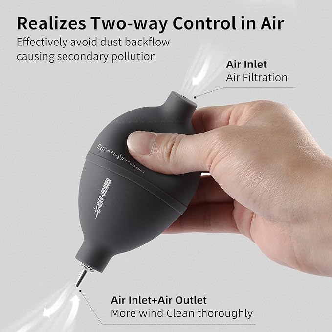 MHW-3BOMBER Coffee Grinder Air Blower and Espresso Cleaning Brush Set, Slim Kitchen Brush, PVC Air Duster and Aluminum Alloy Brush Kit for Grinder, Lens, Keyboard, Coffee Powder Cleaning Tool CS7089