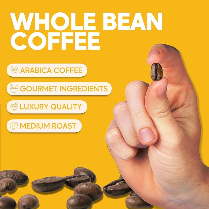 Sarasota Coffee Whole Bean Signature House Breakfast Blend | Medium Roast Gourmet Coffee Beans | Low Acid, Mold Free, Specialty Grade Bulk Beans | 5lb (80 oz)