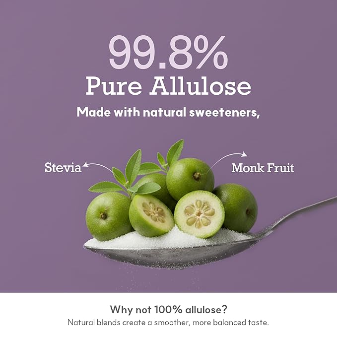 My Normal Keto Powdered Allulose 16oz - Allulose, Monk Fruit & Stevia Blend, 99.8% Allulose, 1:1 Sugar Substitute, Non GMO, Gluten Free, Zero Calorie Sweetener - 0g Net Carb, No Sugar