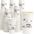 Lamosi 180 Pack 16 OZ Coffee Cups, Disposable Paper Cups for Hot/Cold Beverage, Disposable Cups 16 oz, Leak-Free Paper Coffee Cups for Cafe, Restaurant, Office and Home