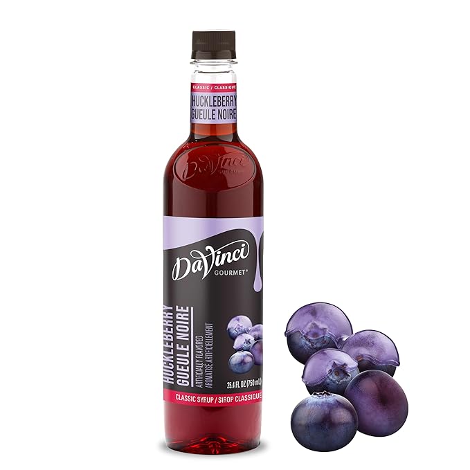 DaVinci Gourmet Classic Huckleberry Syrup, 25.4 Fluid Ounces (Pack of 1)