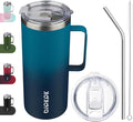 BJPKPK Insulated Coffee Mug with 2 Lids, 32oz Stainless Steel Insulated Tumbler with Handle, Double Wall Vacuum Coffee Cups, BPA Free Travel Mug for Coffee, Tea and Drinks, Vast