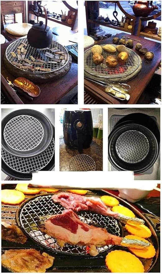 Versatile Round 304 Stainless Steel Cooling Rack Baking,Heat Resistant Rust Proof Sturdy Durable Dia 7"