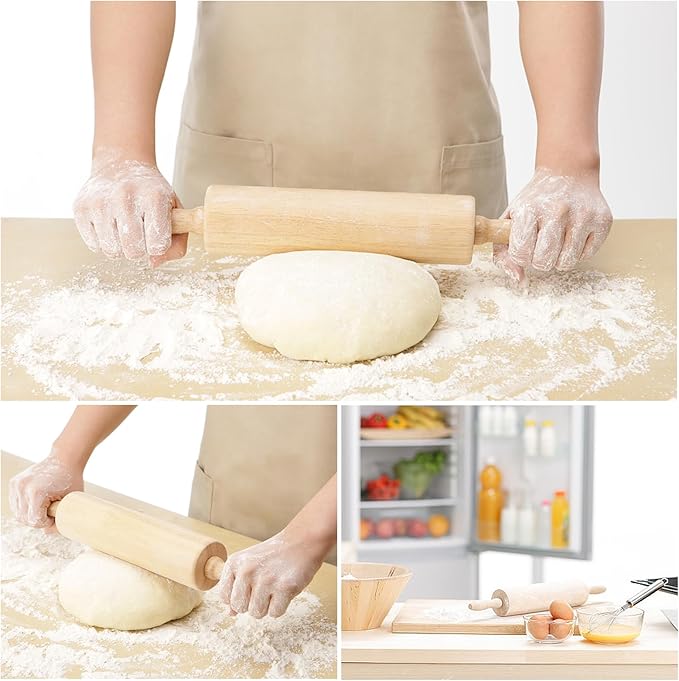 6 pcs 7 Inch Vintage Wooden Rolling Pin, Perfect for Kitchen Decoration, Tiered Tray Decor and Arts Crafts