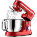 HOWORK Electric Stand Mixer,10+p Speeds With 6.5QT Stainless Steel Bowl,Dough Hook, Wire Whip & Beater,for Most Home Cooks,Bright Red