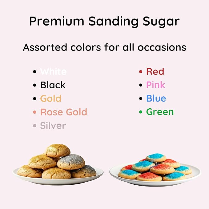 Bakerpan Red Sanding Sugar for Baking & Cookie Decorating - 5 Ounce Edible Red Sugar Sprinkles for Cookies, Cakes, Cocktails (Made In USA)
