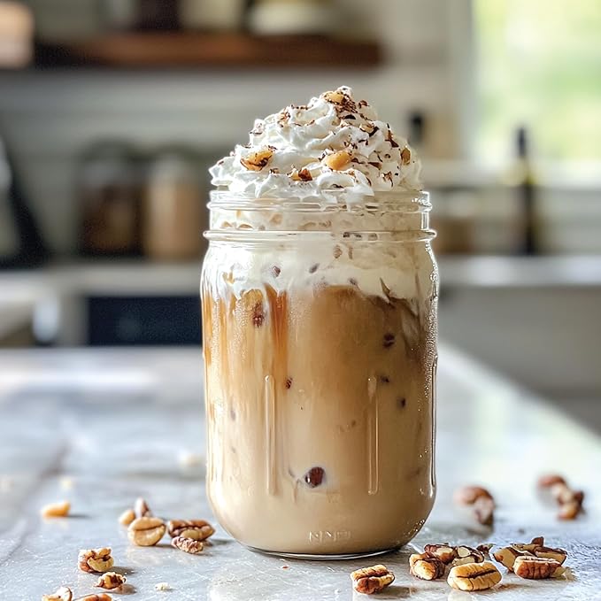 Jordan's Skinny Syrups Sugar Free Coffee Syrup, Caramel Pecan Flavor Drink Mix, Zero Calorie Flavoring for Chai Latte, Protein Shake, Food & More, Gluten Free, Keto Friendly, 25.4 Fl Oz, 1 Pack
