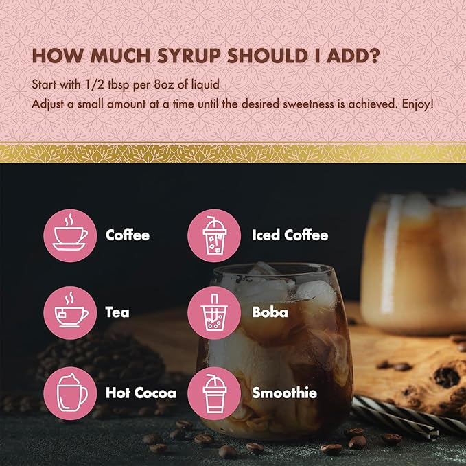 ChocZero Sugar Free Coffee Syrup, Cupcake Flavor, No Sucralose Simple Syrup Drink Mix, Birthday Cake Frappe, Protein Shakes & Baking, All Natural, 25.4 Ounces (Pack of 1)